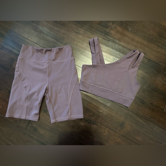 la kottee Other - One-Shoulder Mauve Activewear Set Size Small